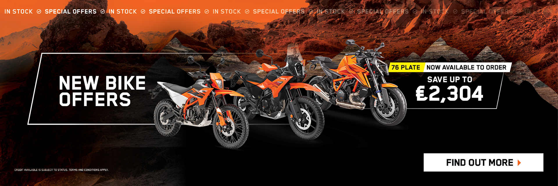 NEW KTM BIKE OFFERS