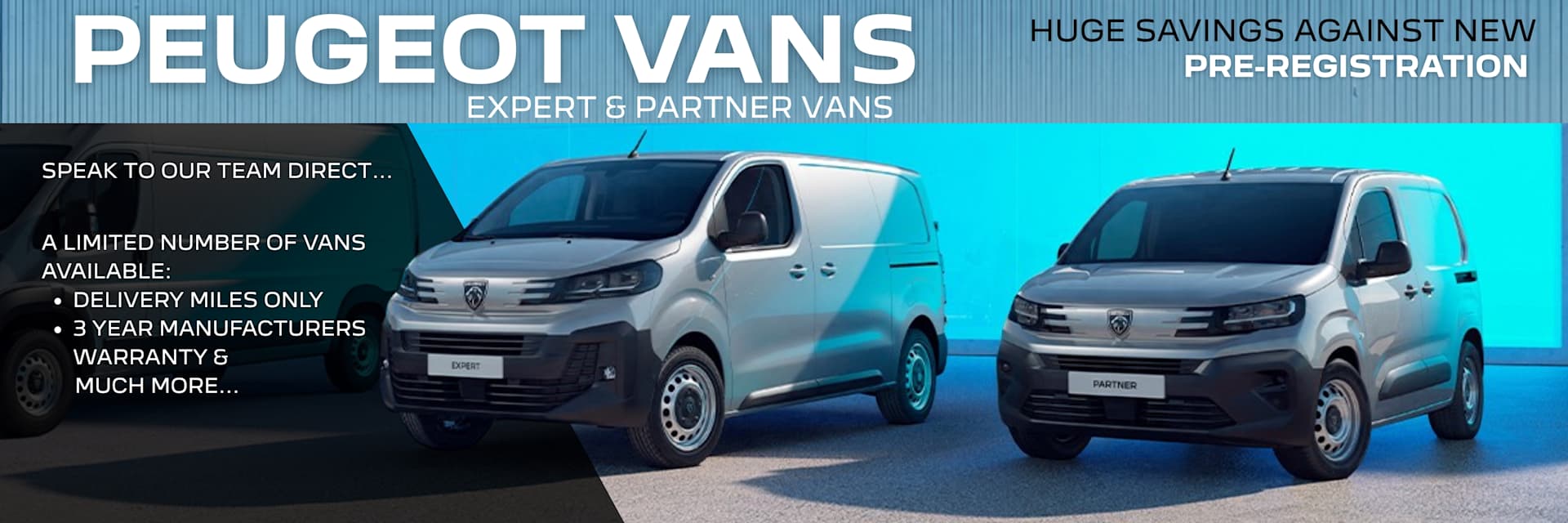 Pre Registration Van Offers