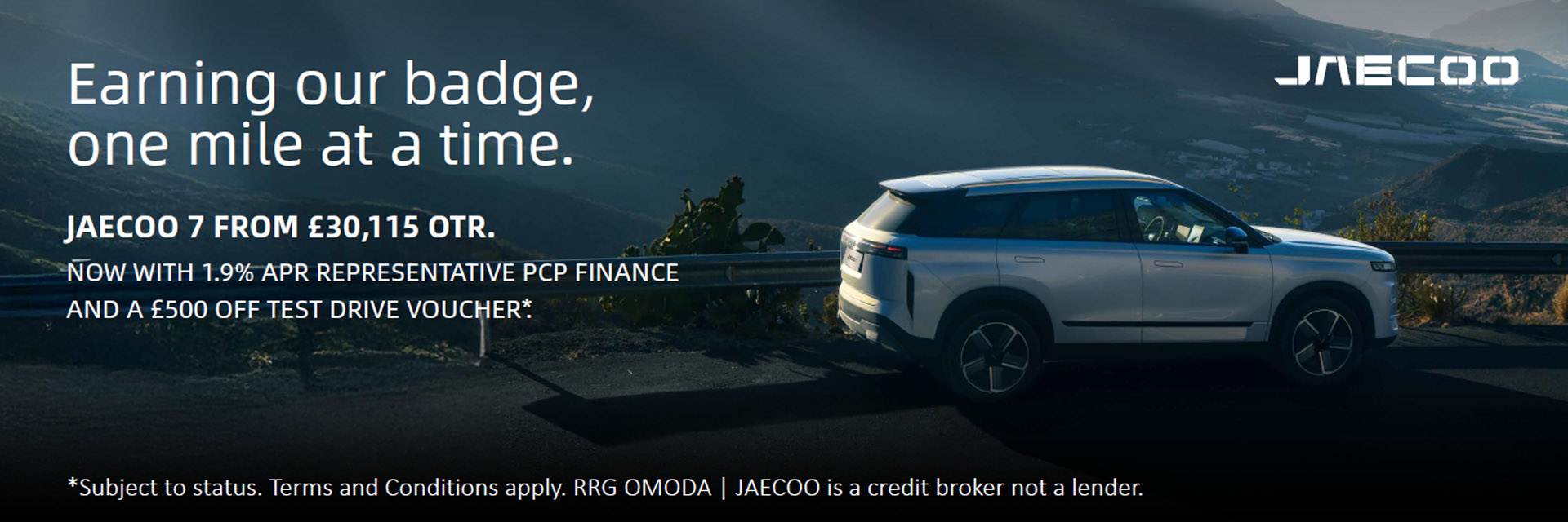 JAECOO 7 1.9% APR Representative Offer