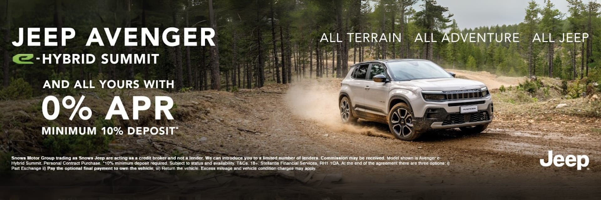 Jeep Avenger e-hybrid Summit 0% APR
