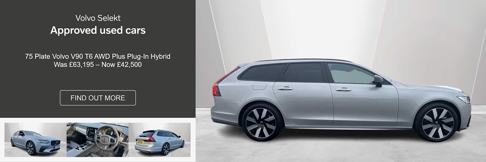 75 Plate Volvo V90 T6 Plus AWD Plug-In Hybrid
