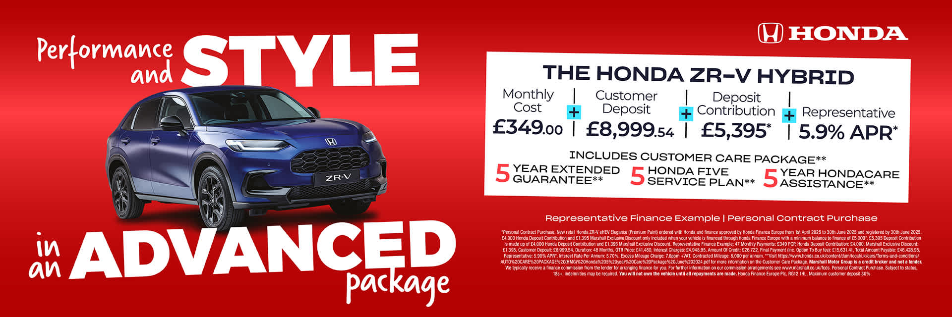 HONDA ZR-V PERSONAL CONTRACT PURCHASE OFFER