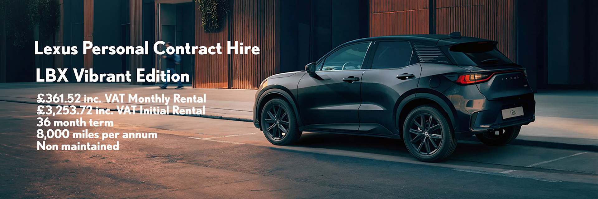 Lexus LBX Vibrant Edition - Personal Contract Hire offer