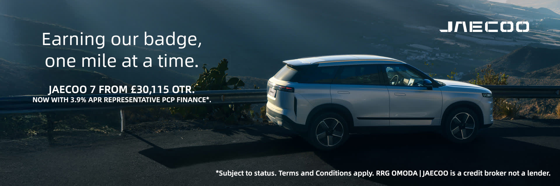 Jaecoo 7 3.9% APR Representative Offer