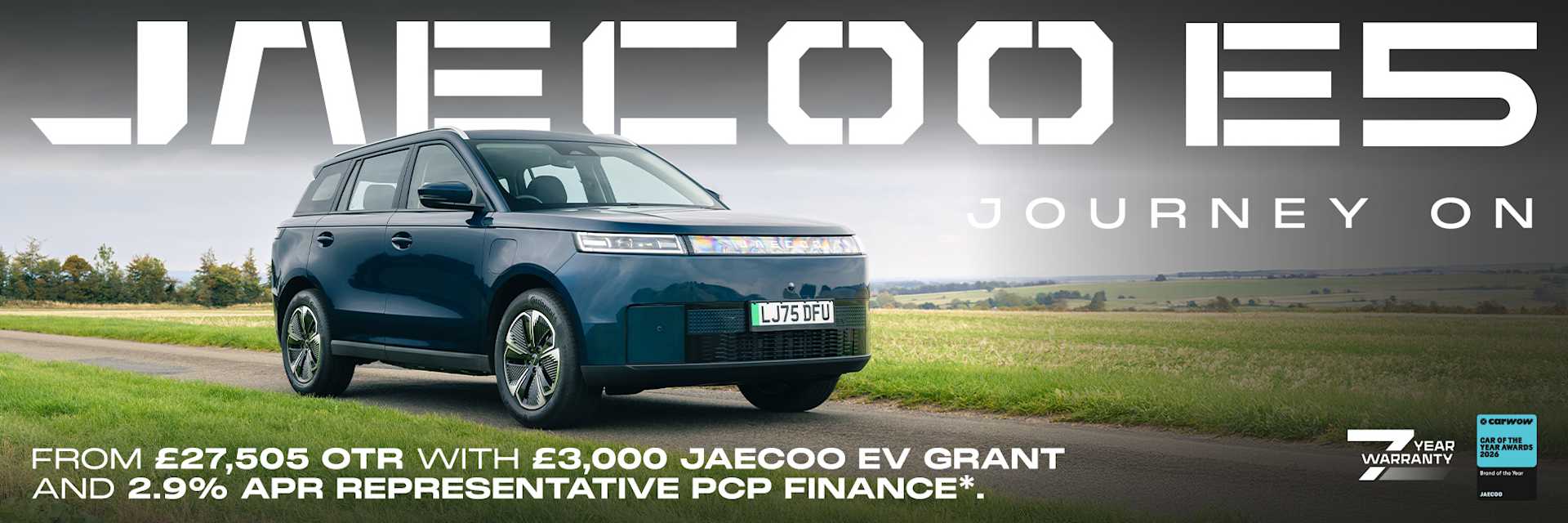JAECOO E5 EV from £27,505
