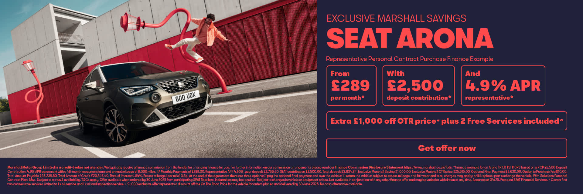 SEAT Arona Personal Contract Purchase Offer