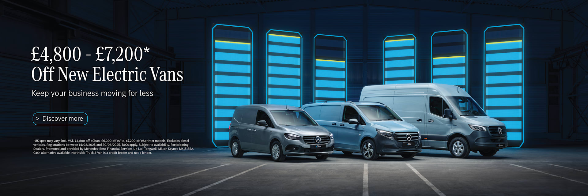 £4,800 - £7,200* Off New Electric Vans