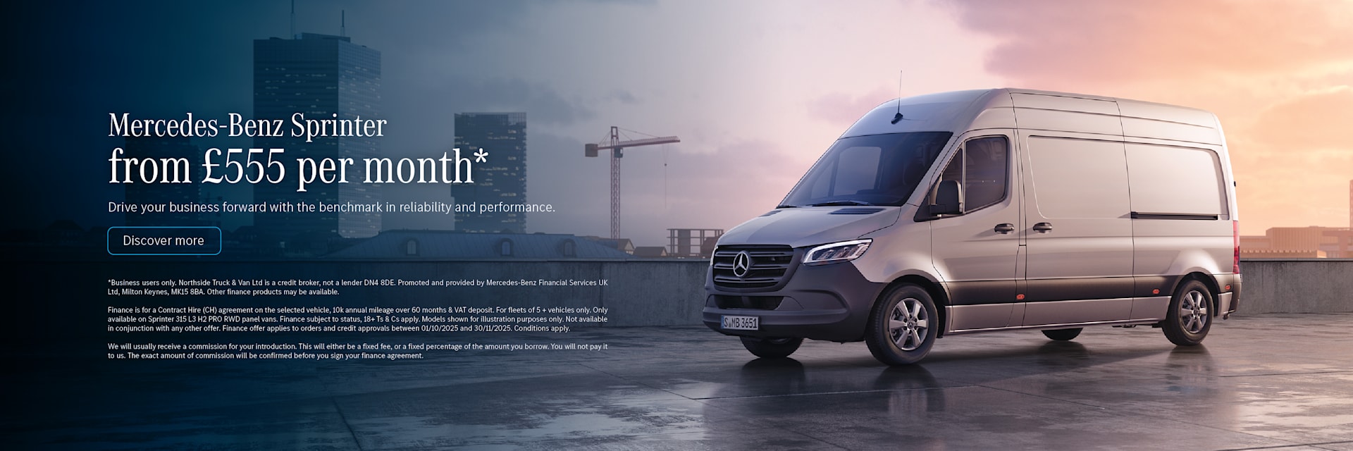 Mercedes-Benz Sprinter from £555 per month*