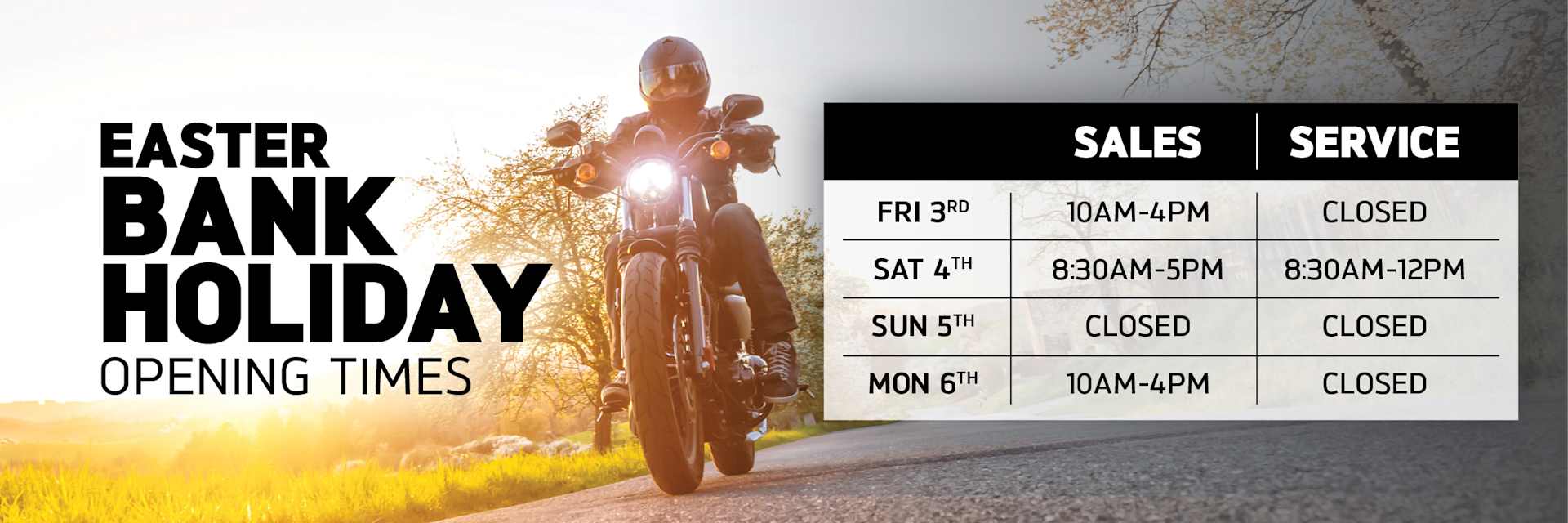 Easter Bank Holiday Hours 