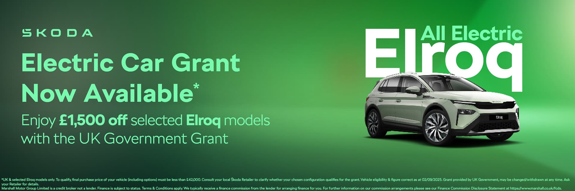 Škoda Elroq UK Grant Guarantee
