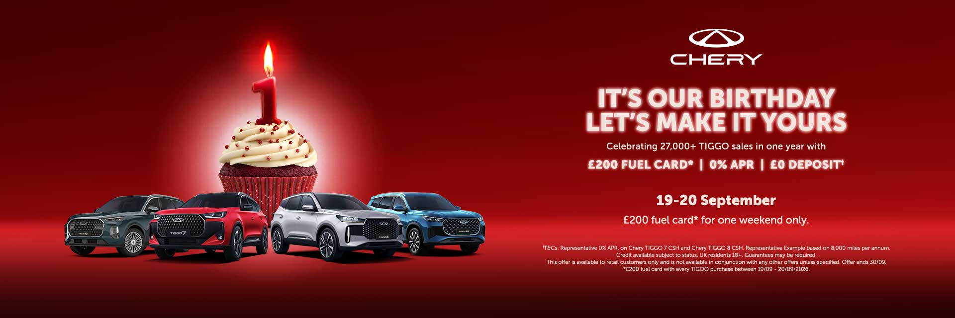 Chery 1st Birthday T8 Offer