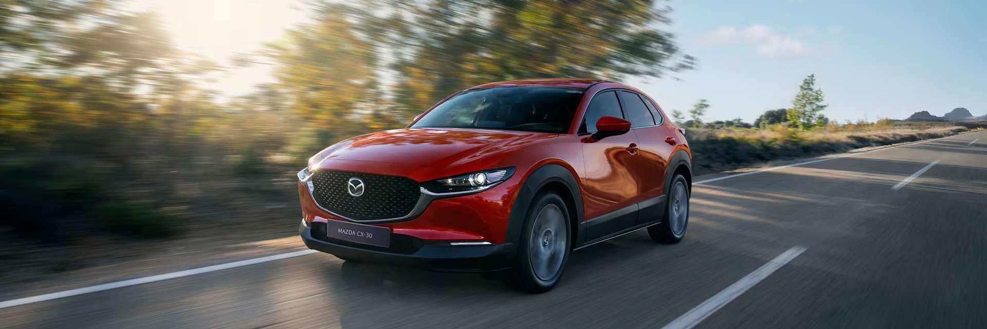 Mazda CX-30 Prime Line Driving down the country road