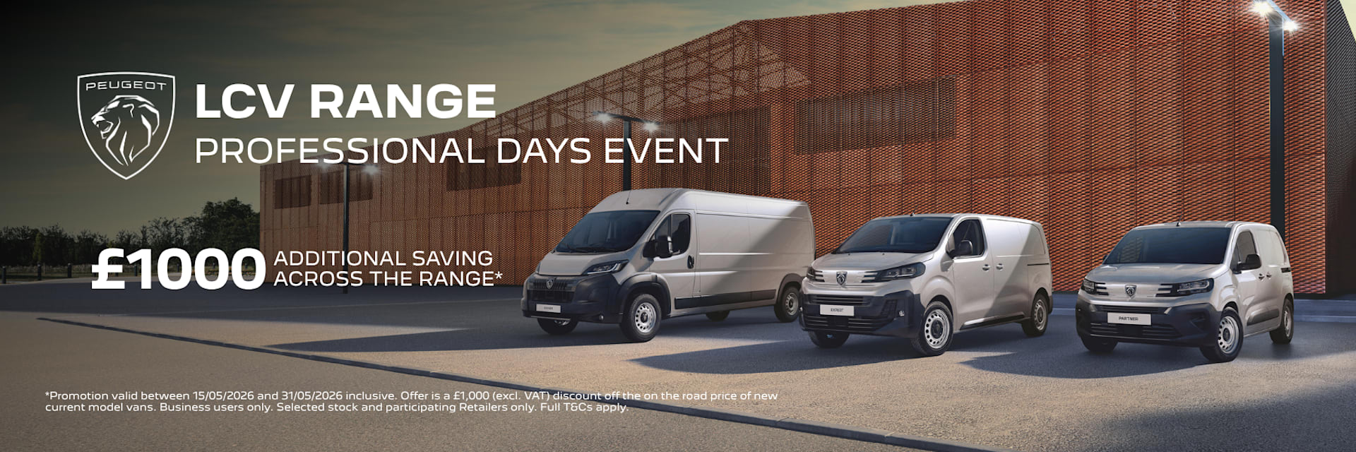 PEUGEOT LCV RANGE PROFESSIONAL DAYS EVENT