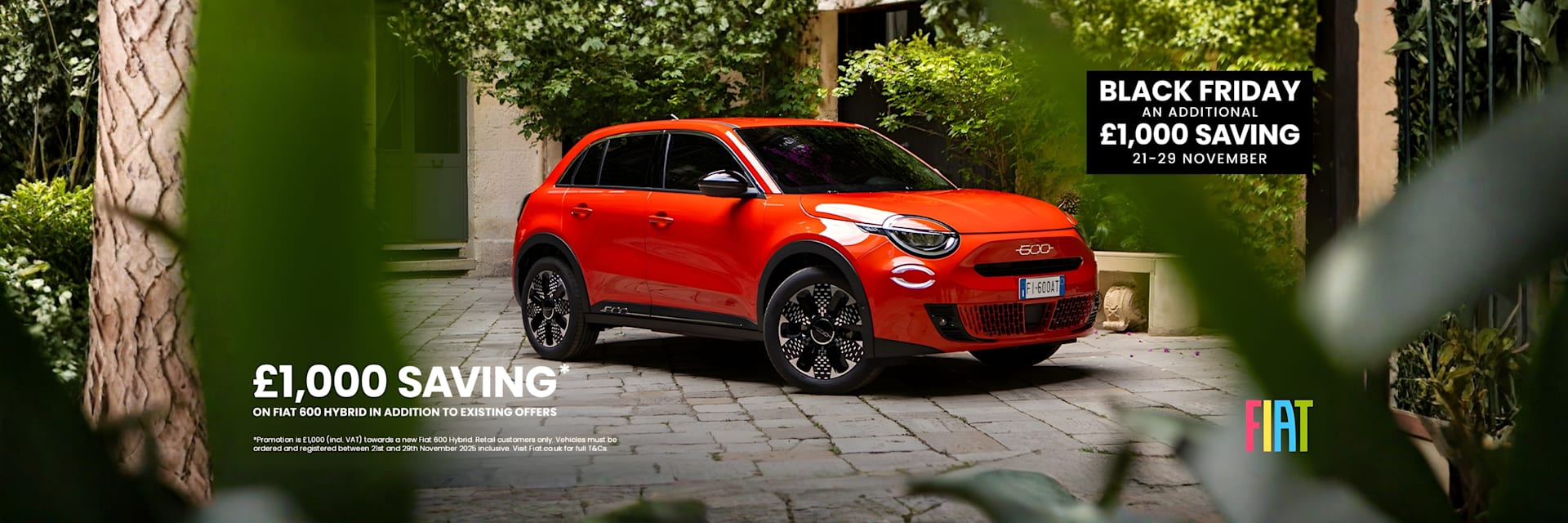 Q4 2025 Nov Fiat 600 £1000 Additional Black Friday