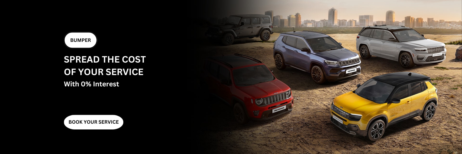 Jeep Bumper Book your service with 0% interest