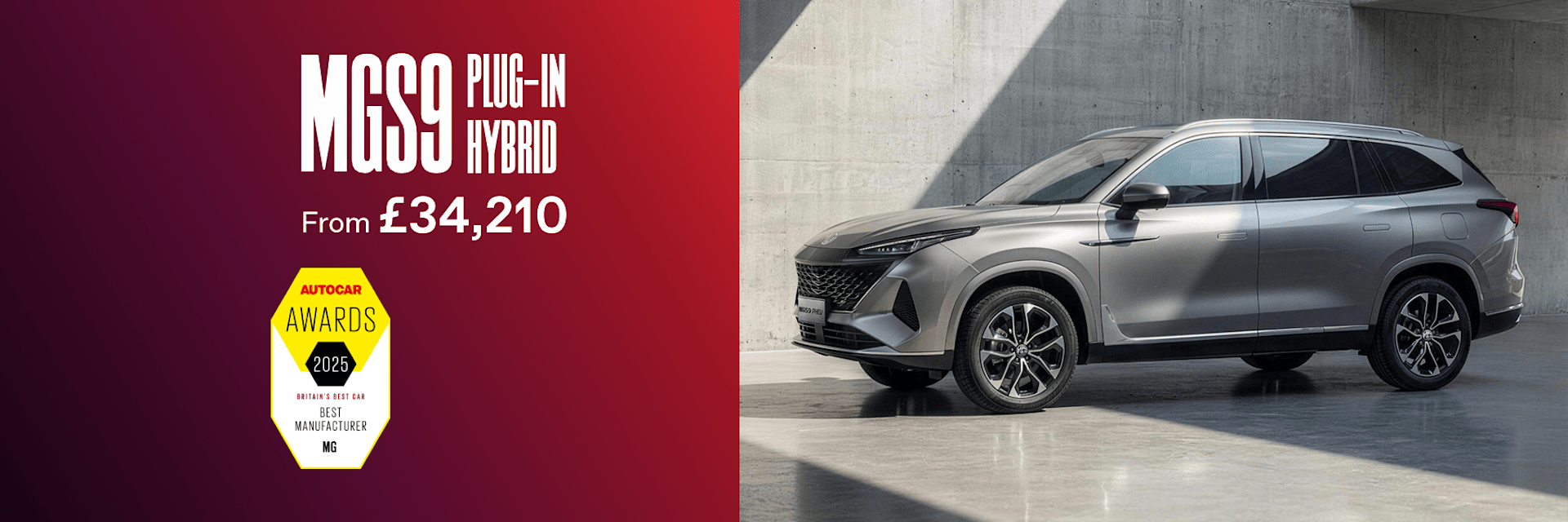 All-new MGS9 Plug-in Hybrid from £34,210