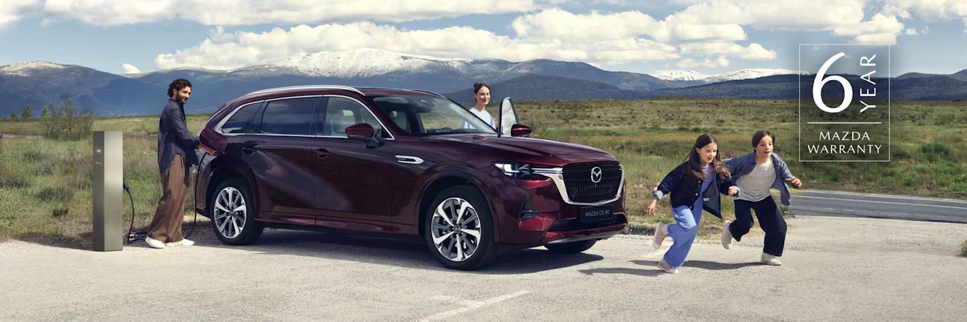 Mazda CX‑80 Large 7-seat SUV 0% APR Representative* up to £2,000 Deposit Contribution*