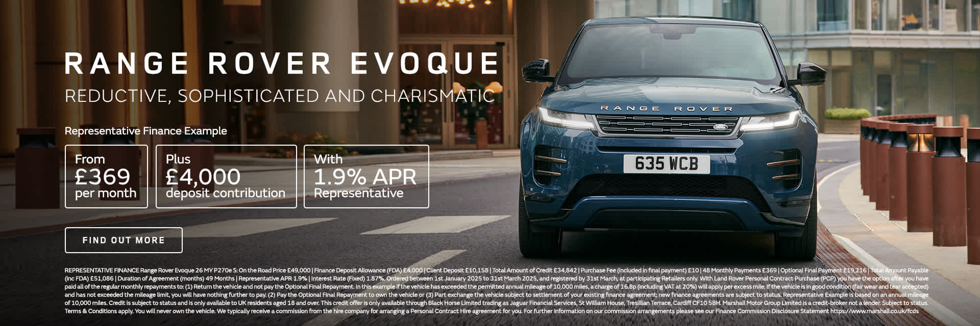 RANGE ROVER EVOQUE PERSONAL CONTRACT PURCHASE OFFER