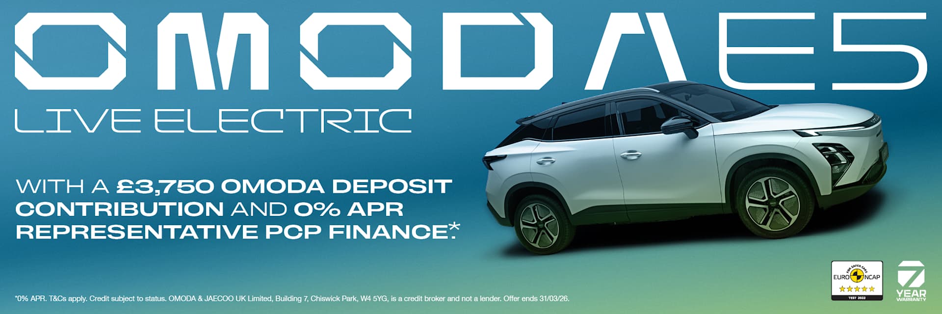 Omoda E5 0% APR Representative From £33,065 OTR
