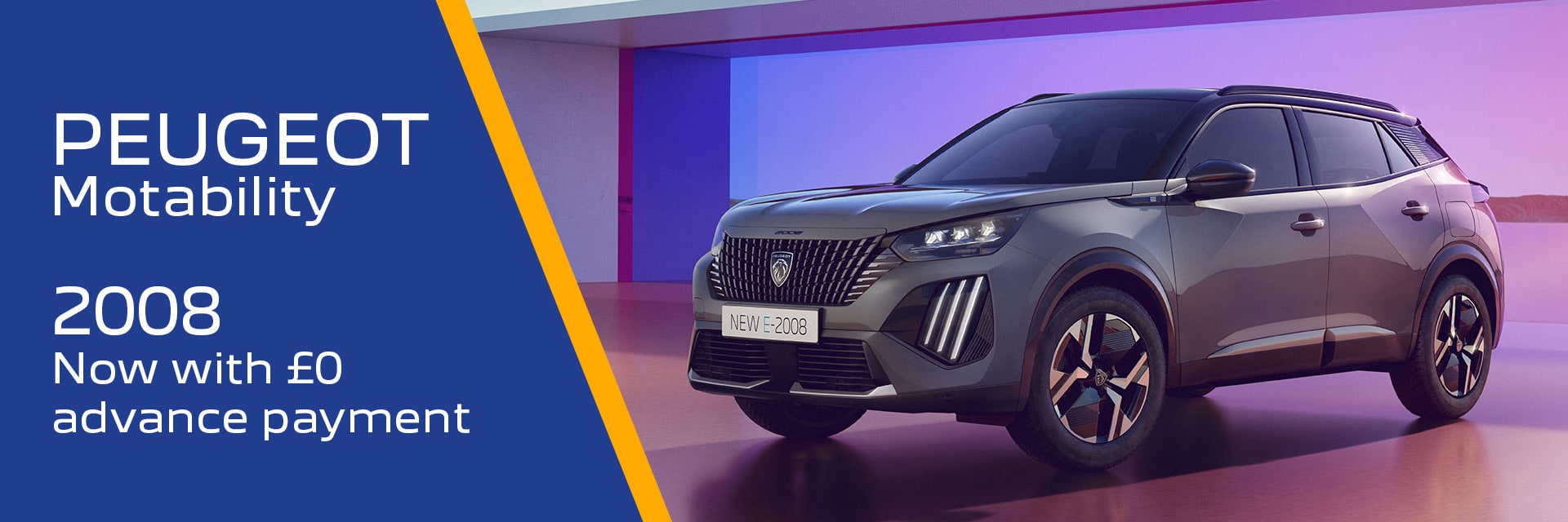 Peugeot 2008 now with £0 advance payment on Motability