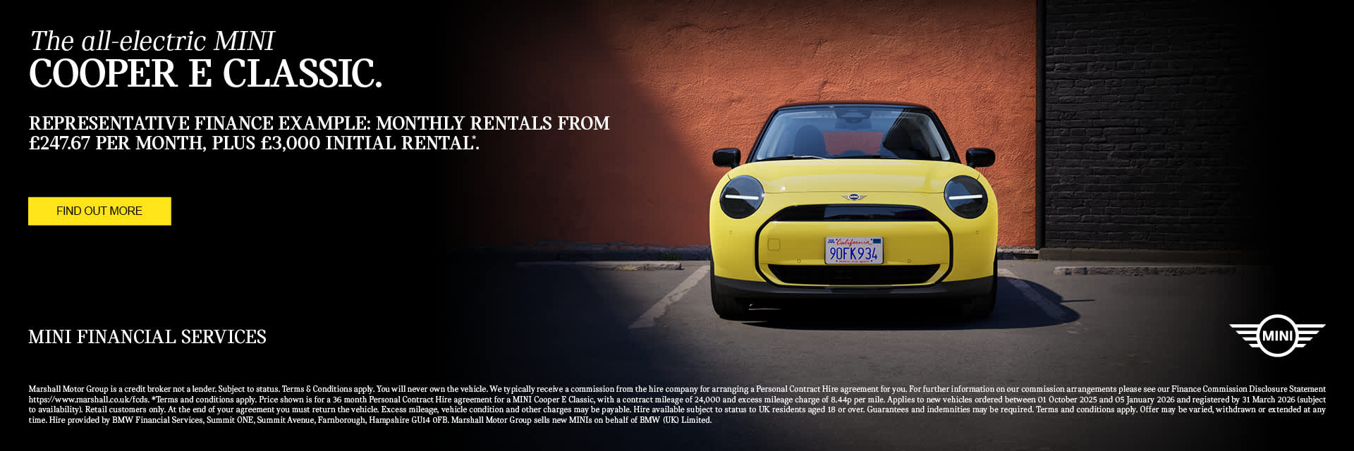 ALL-ELECTRIC MINI COOPER E CLASSIC.