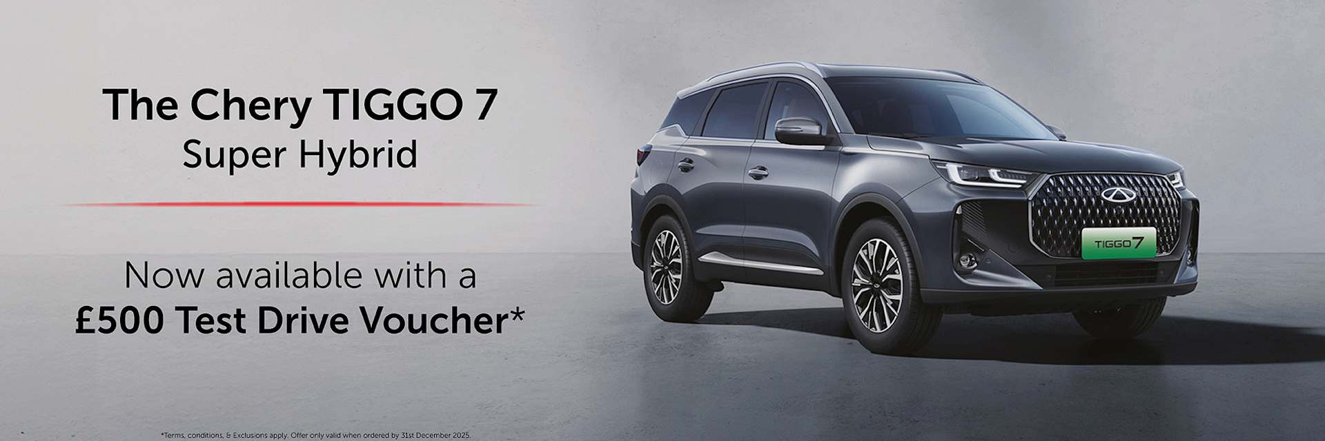 Tiggo 7 CSH  Test Drive Banner