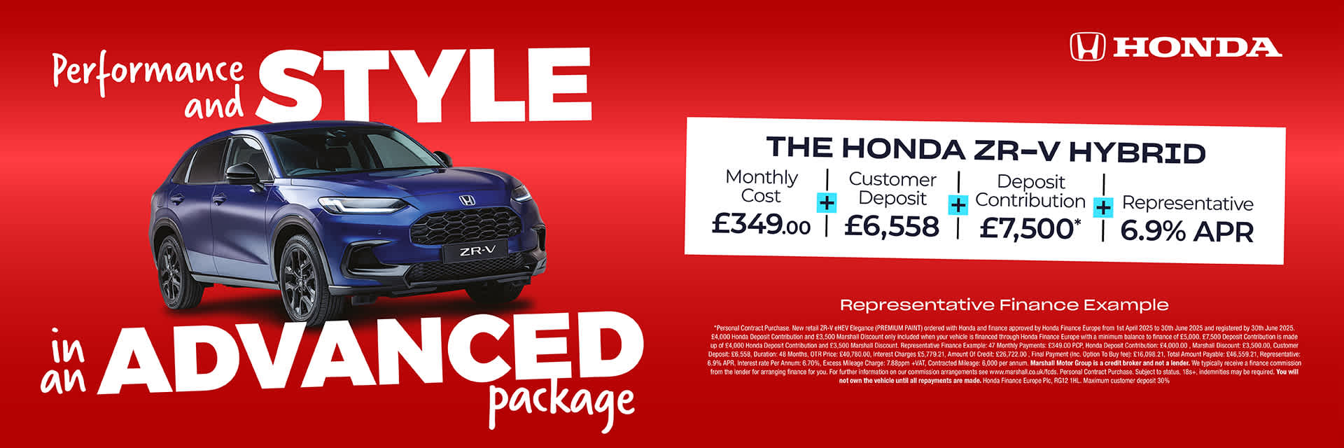 HONDA ZR-V PERSONAL CONTRACT PURCHASE OFFER