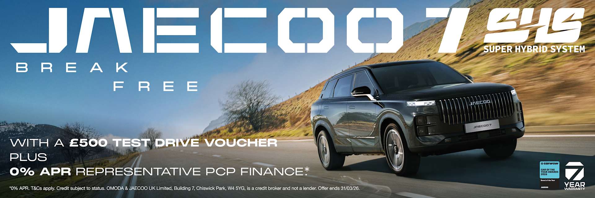 Jaecoo 7 SHS Offer
