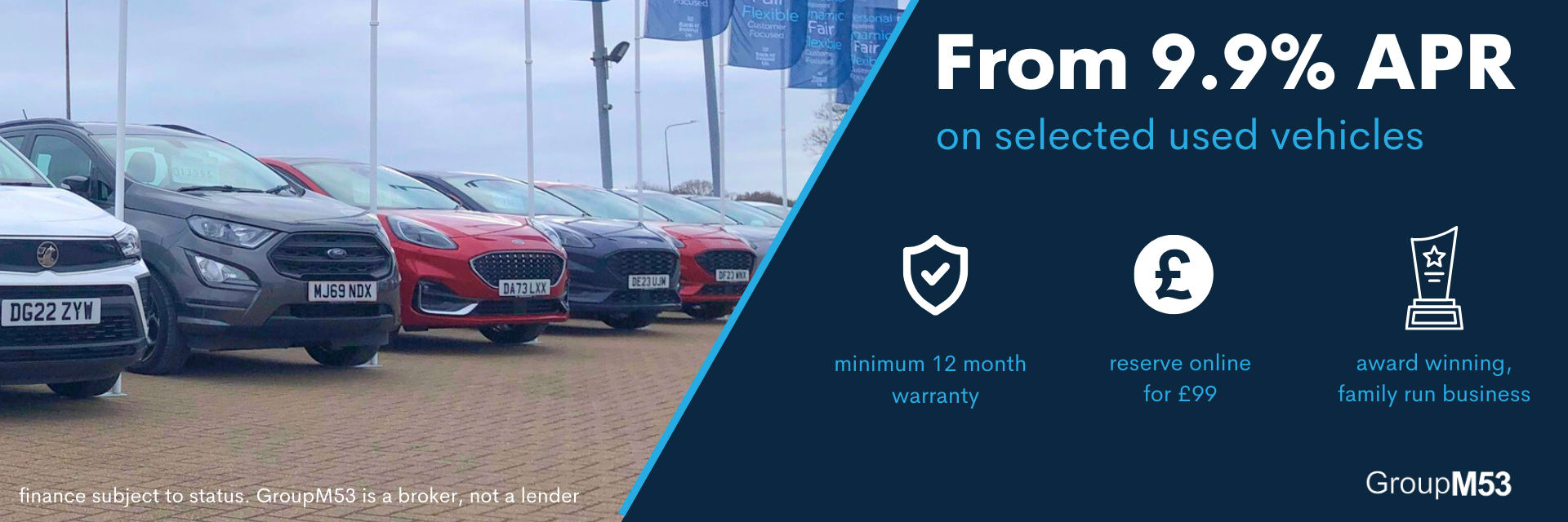 Used cars 9.9% APR