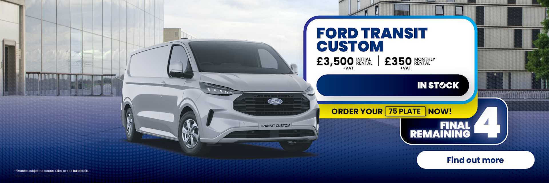 Ford Transit Custom Stock Offer 