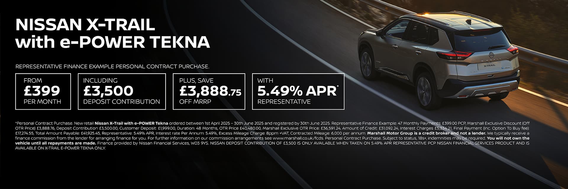 NISSAN X-TRAIL PERSONAL CONTRACT PURCHASE EXCLUSIVE OFFER
