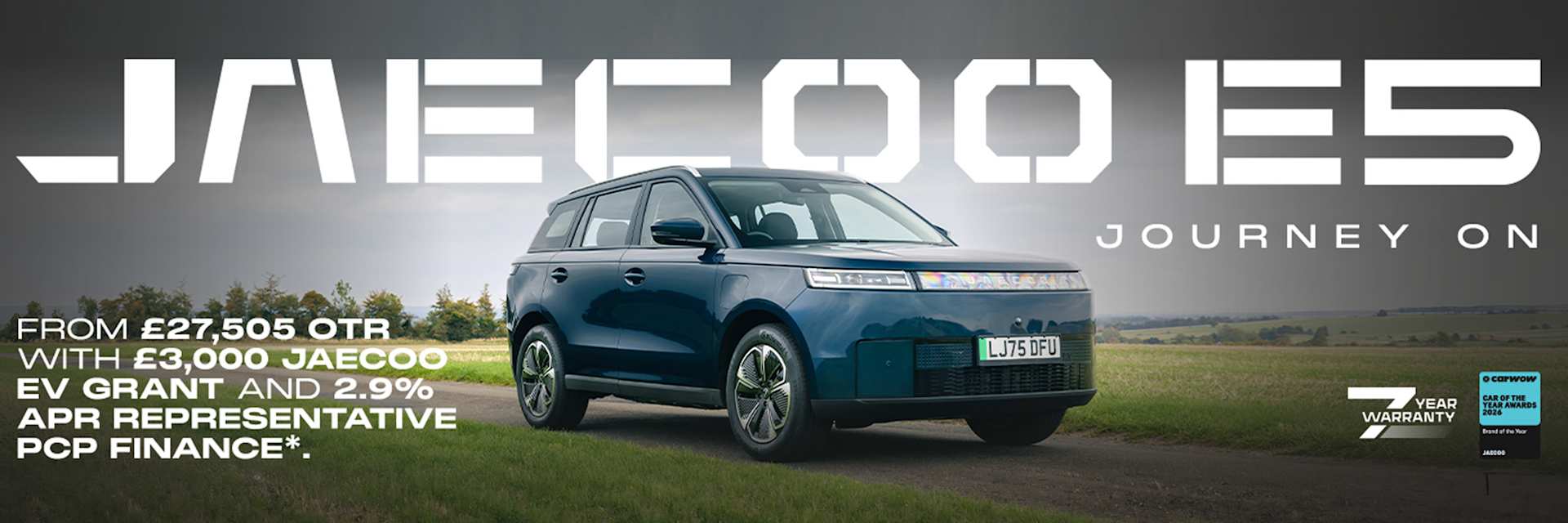JAECOO E5 EV Grant Offer