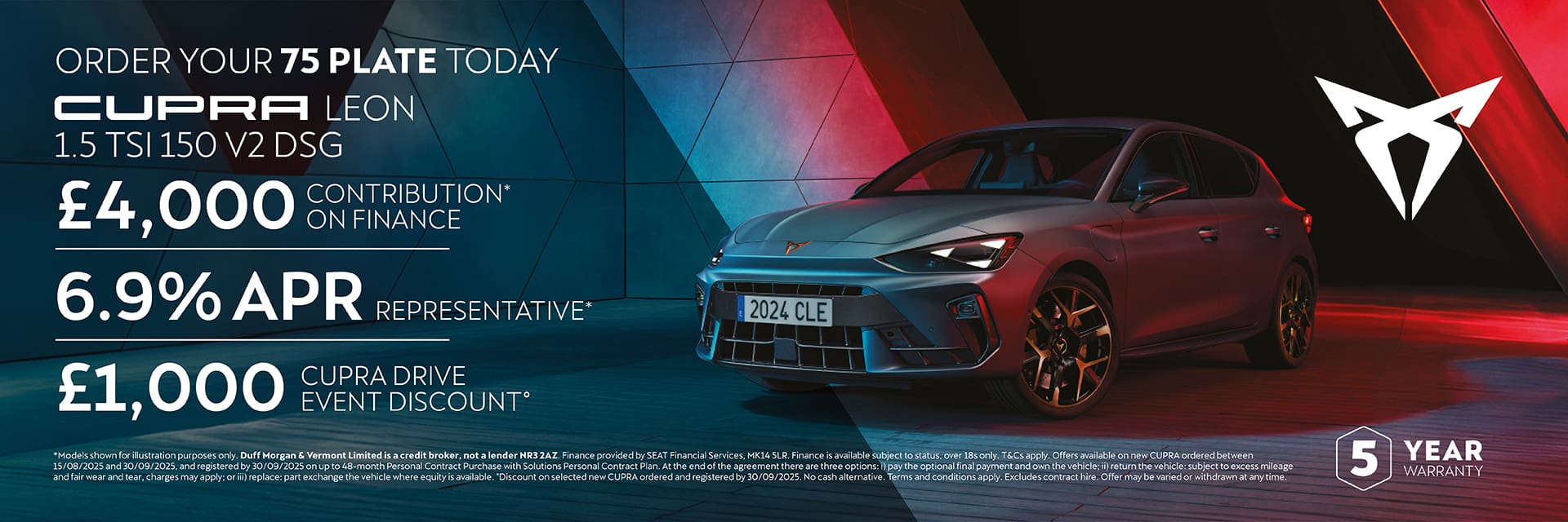 CUPRA Drive Event Leon 75 Plate