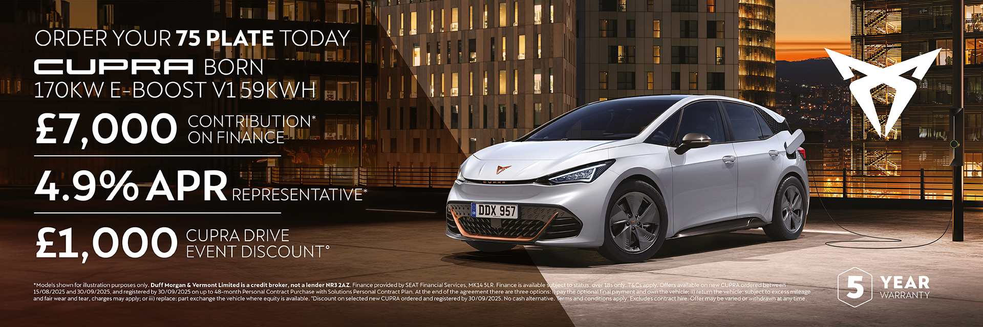 CUPRA Drive Event Born 75 Plate