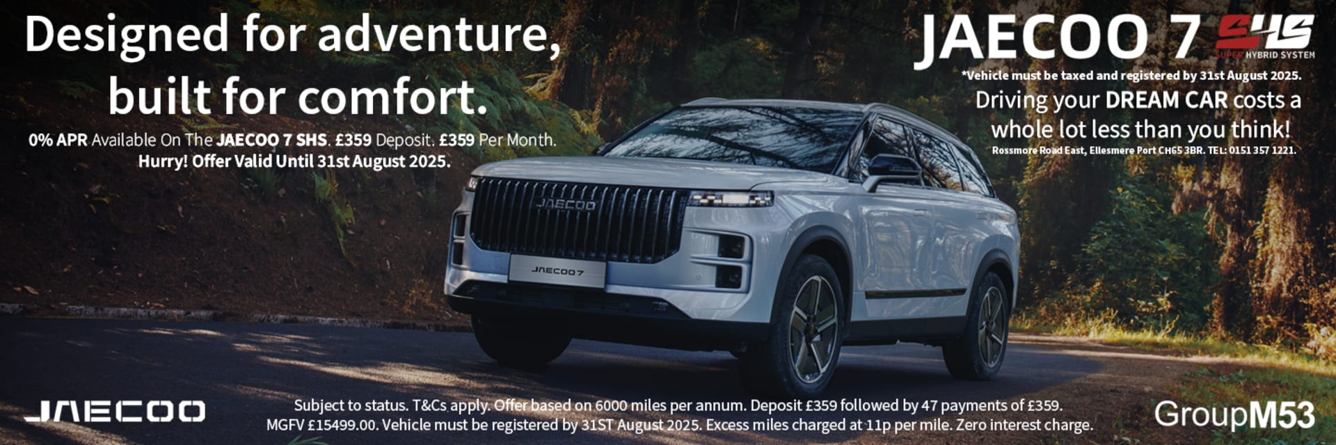 JAECOO 7 PHEV SHS - PAY 0% APR