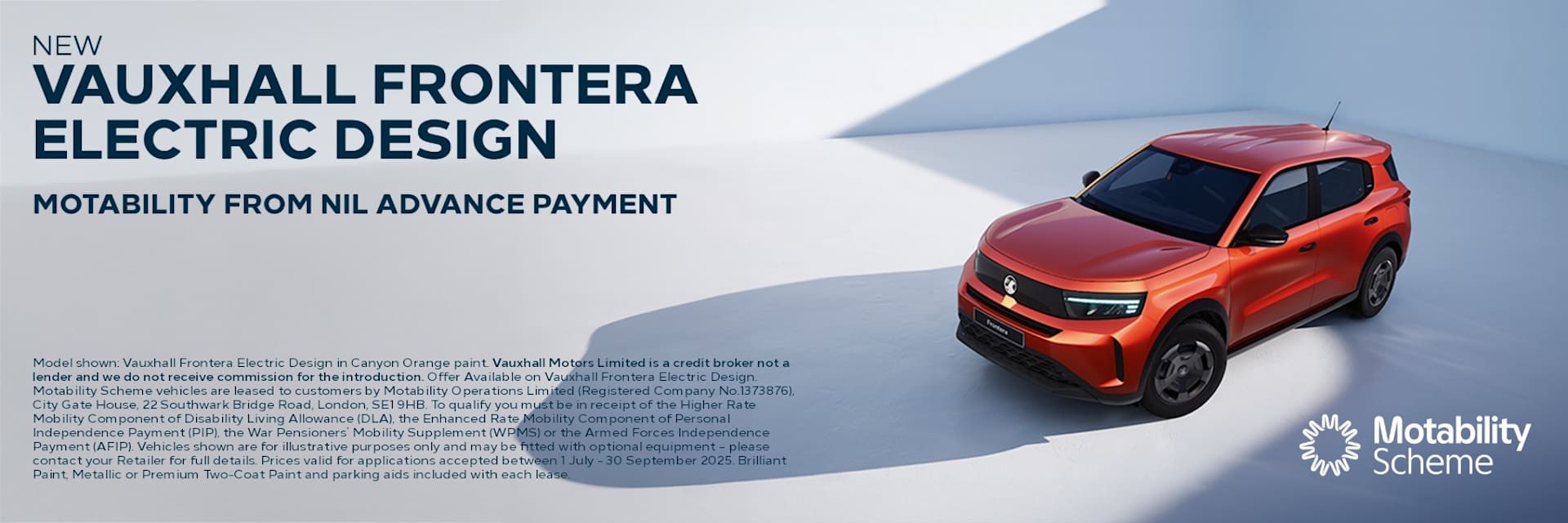 Vauxhall Motability Electric Offer