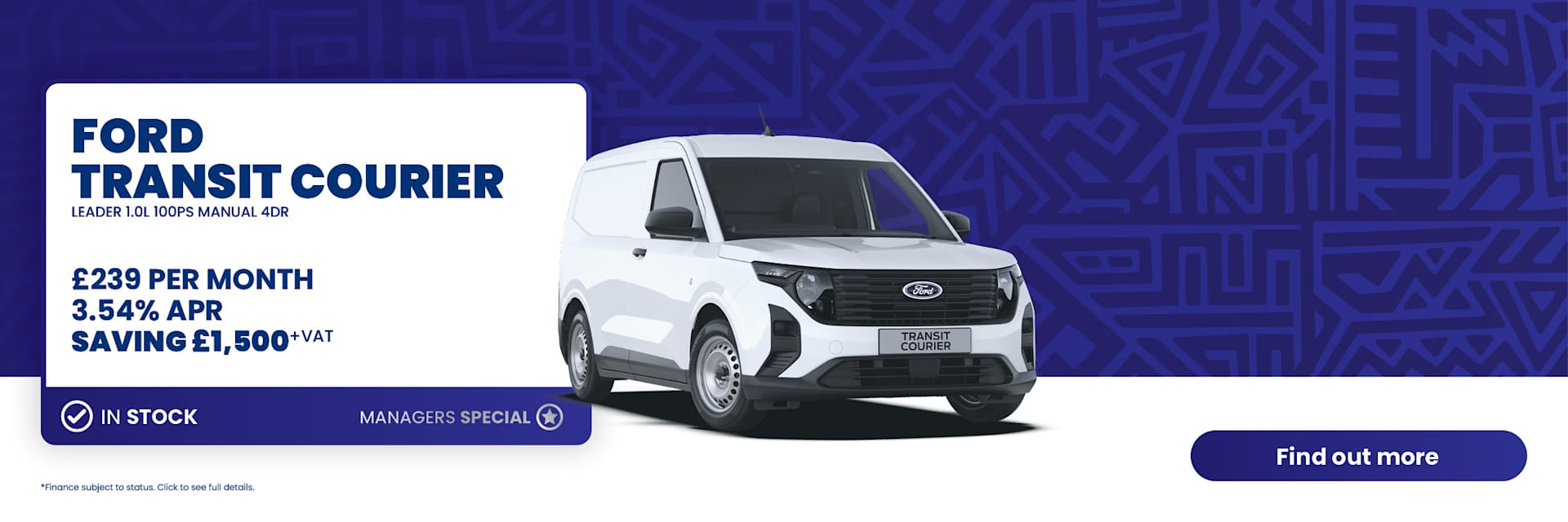 Ford Transit Courier Managers Special Q1 25 