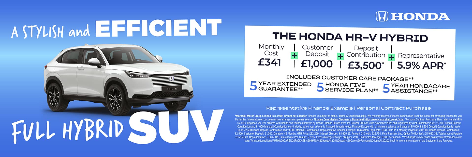 HONDA HR-V PERSONAL CONTRACT PURCHASE OFFER