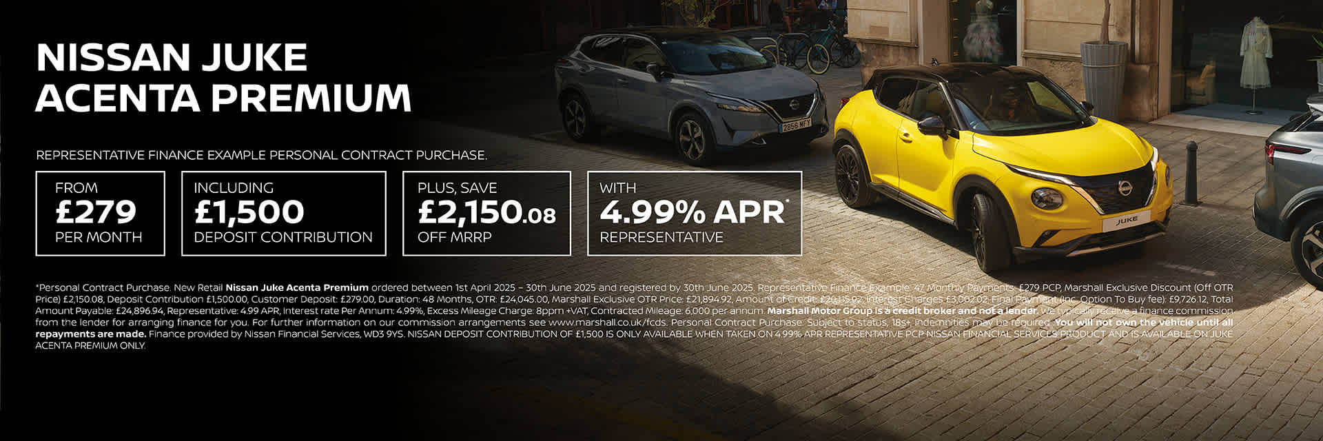 NISSAN JUKE PERSONAL CONTRACT PURCHASE EXCLUSIVE OFFER