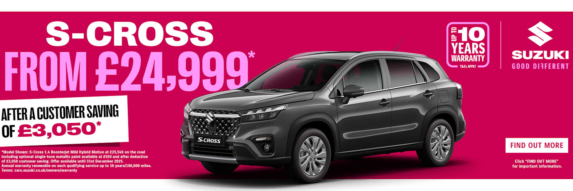 The Suzuki S-cross, with £3,050 Saving ! 