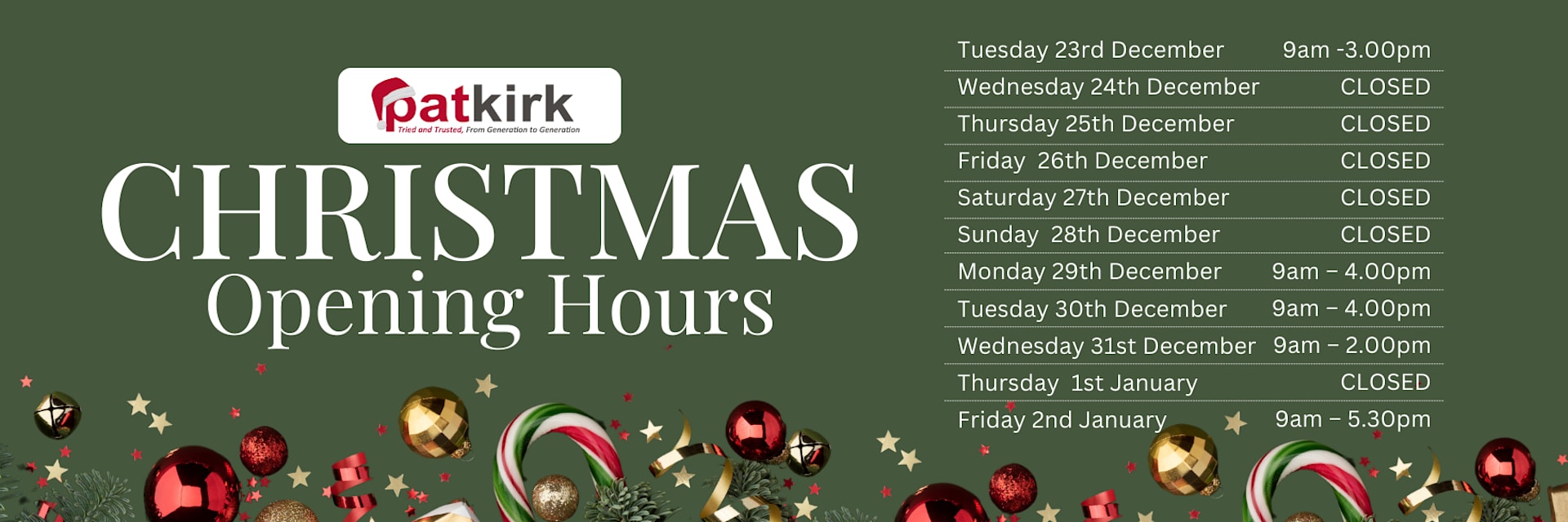 Christmas Hours 25
