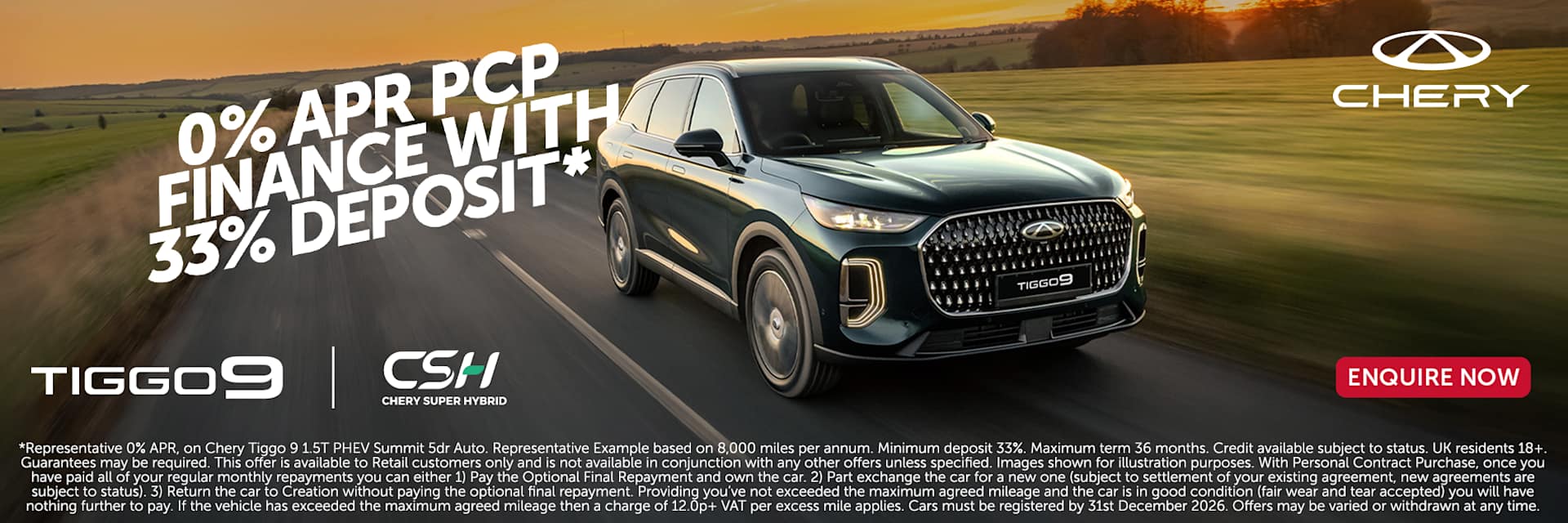 Tiggo 9 - 0% APR Representative