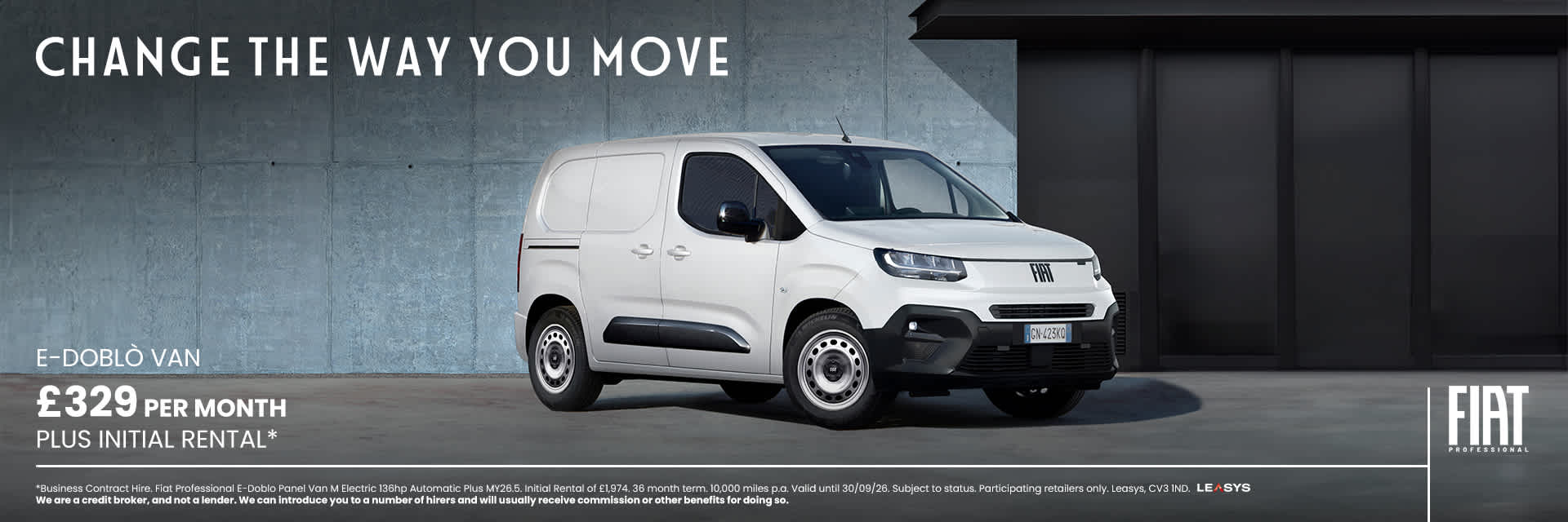 Fiat E-Doblo From £329 Per Month
