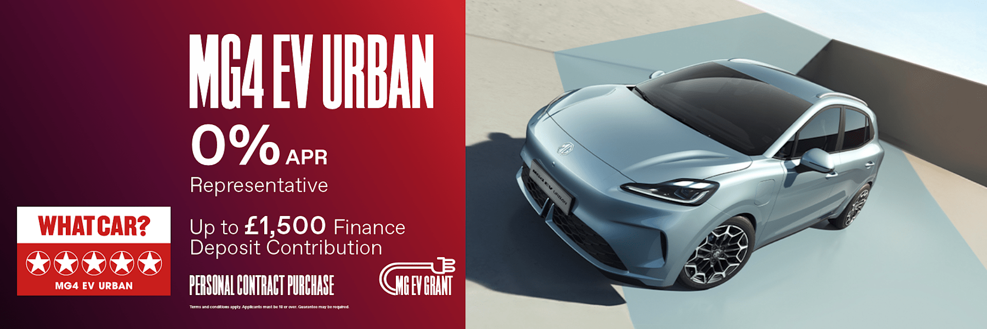 MG4 EV Urban 0% APR Representative