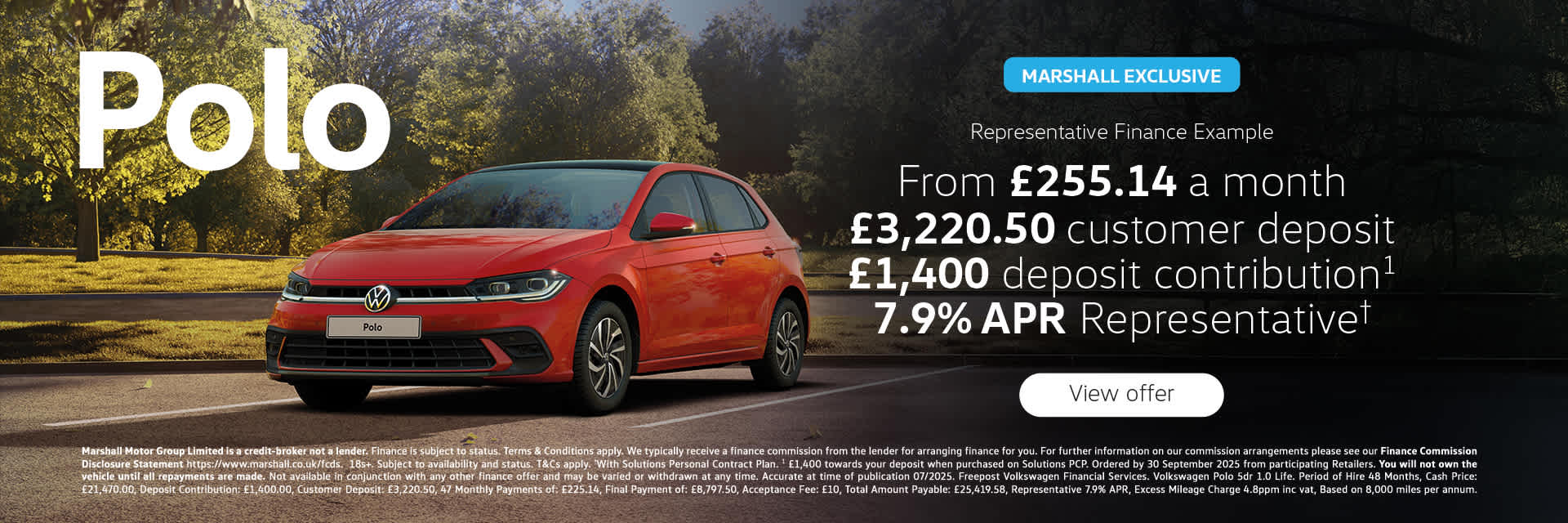 Volkswagen Polo Personal Contract Purchase Exclusive Offer