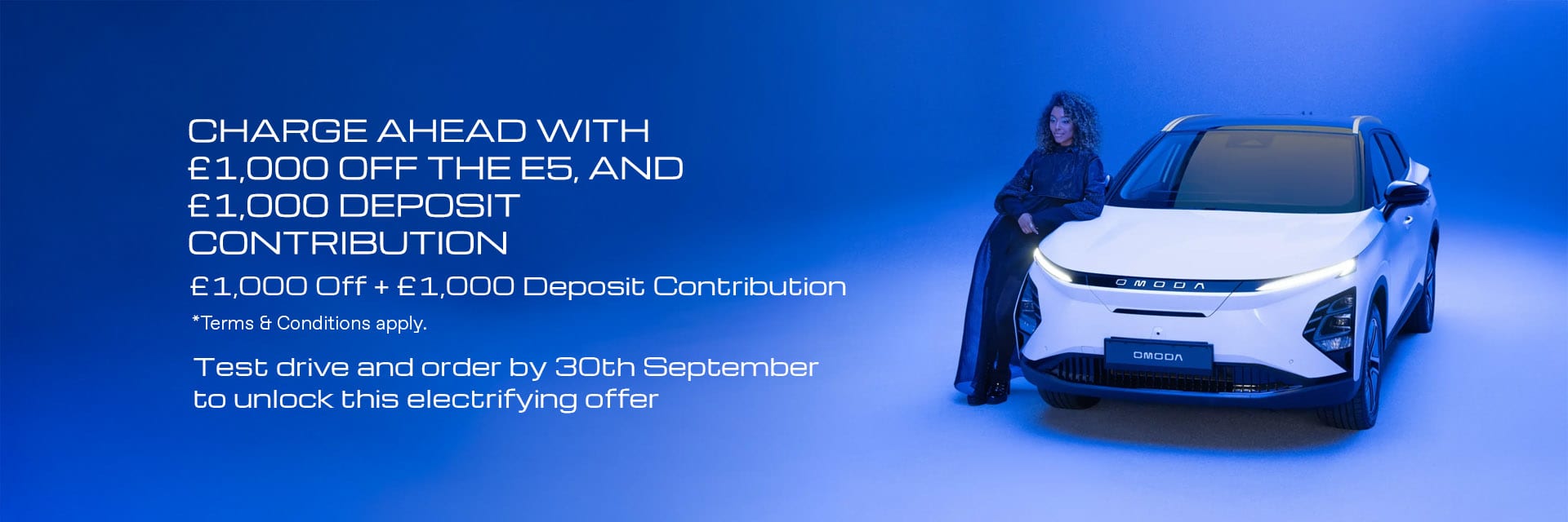 Get £1,000 off the E5 when you take a test drive*
