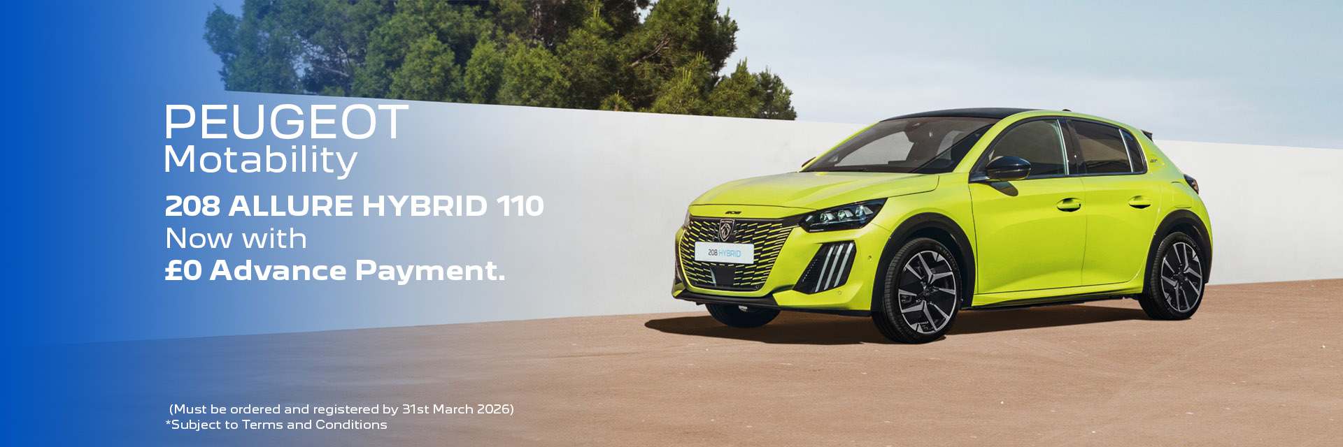 208 ALLURE HYBRID 110 Now with  £0 Advance Payment.