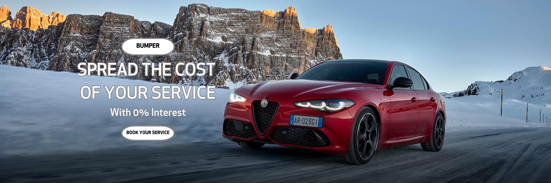 Alfa Romeo Bumper Book your service with 0% interest