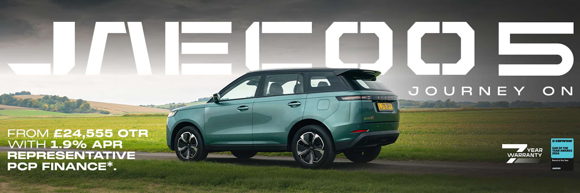 JAECOO 5 on 1.9% APR Representative Finance