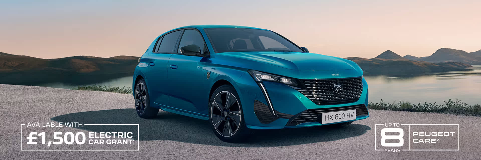 Peugeot e-308 available with £1,500 Electric Car Grant